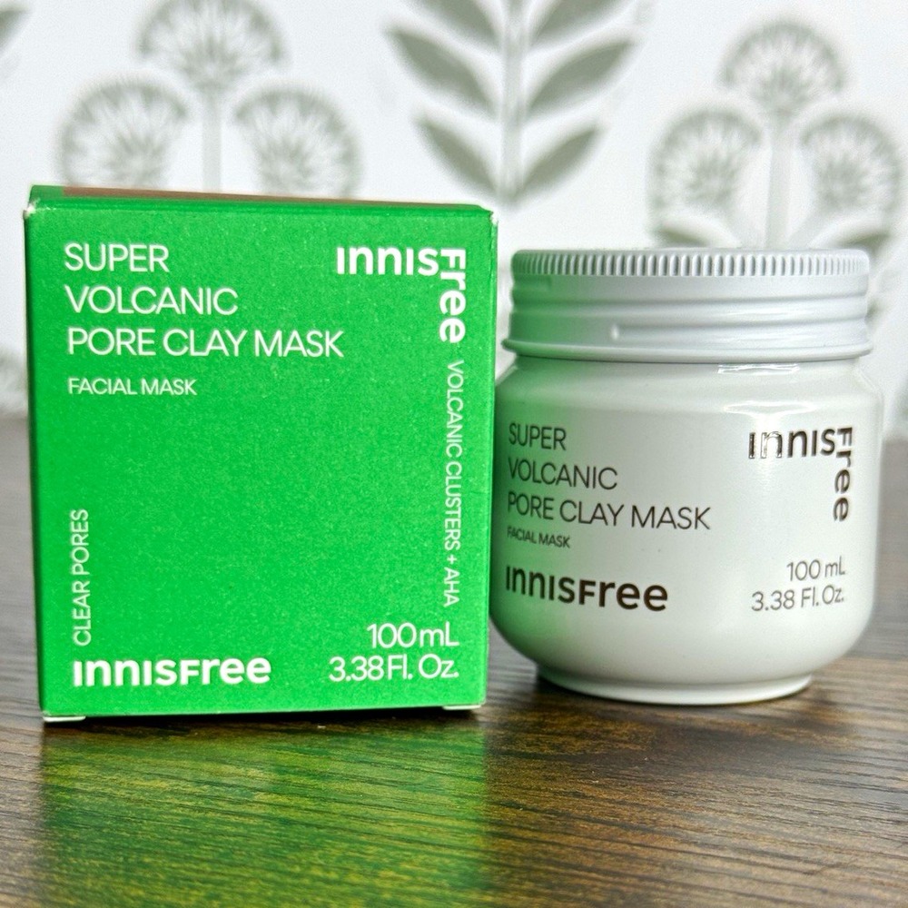 Innisfree Super Volcanic Pore Clay Mask 100mL AHA Volcanic Ash Clr Pores Exp 27
